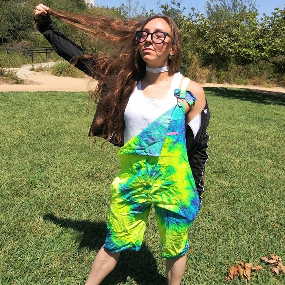 [ tie dye overall romper one size ] - Picture 5 of 8